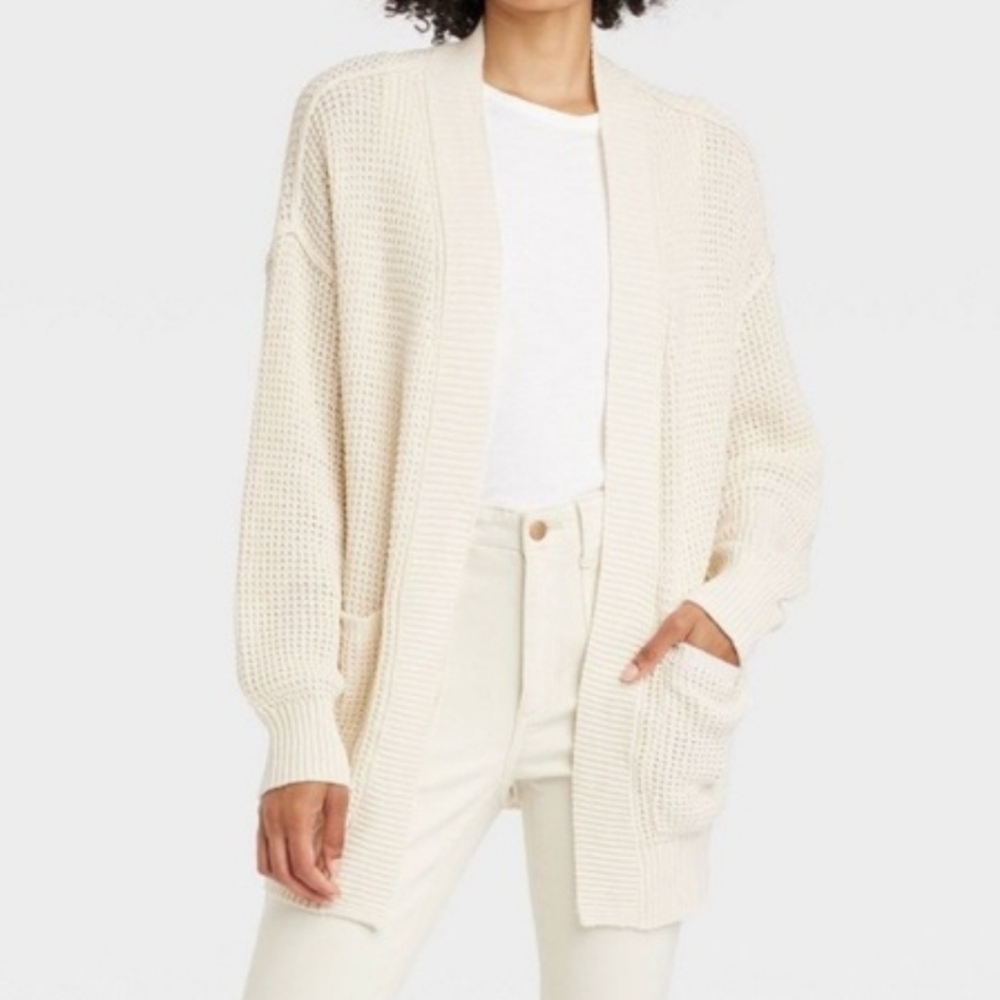 NWT Universal Thread XS Stitch Cozy Cardigan Sweater - Cream 3372-R